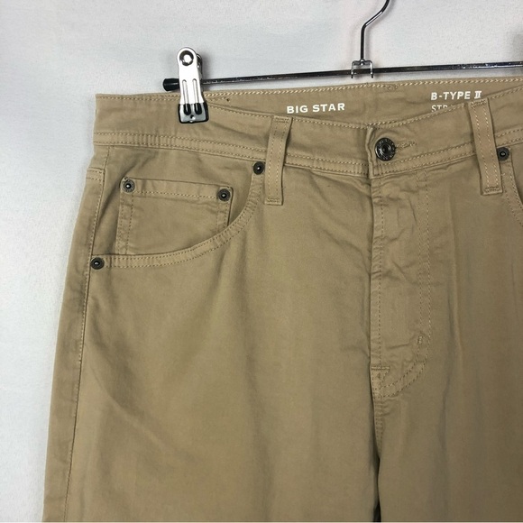 Big Star B Type II Straight Khaki Jeans 34 X 32 - Picture 6 of 6